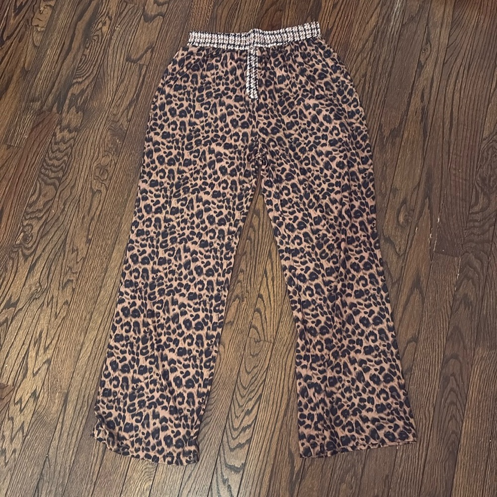 Leopard print lounge pants